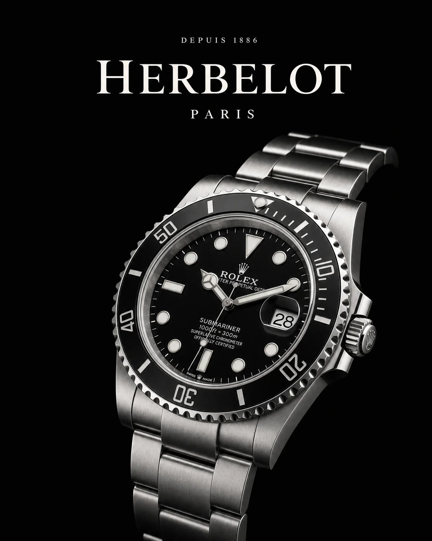RLX Submariner Date Cadran Noir - HERBELOT Paris