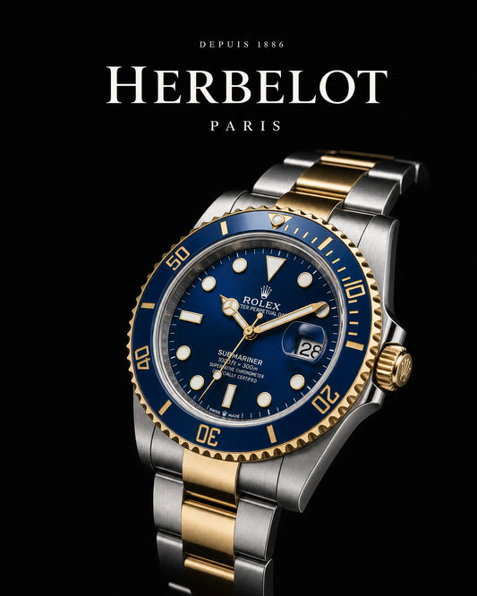RLX Submariner Date Bicolore Or et Acier - HERBELOT Paris